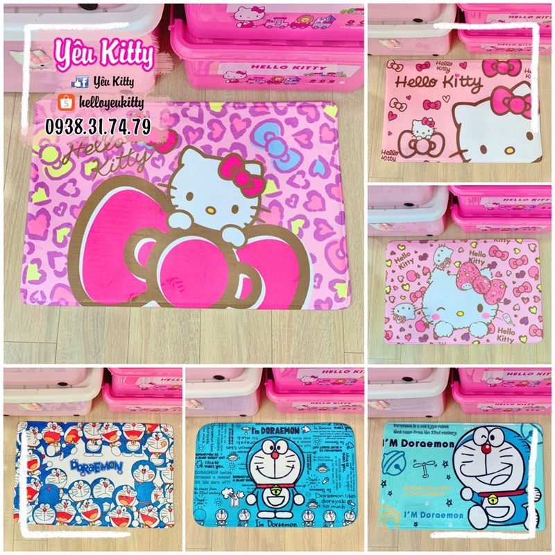 THẢM DORAEMON HELLO KITTY 40*60CM