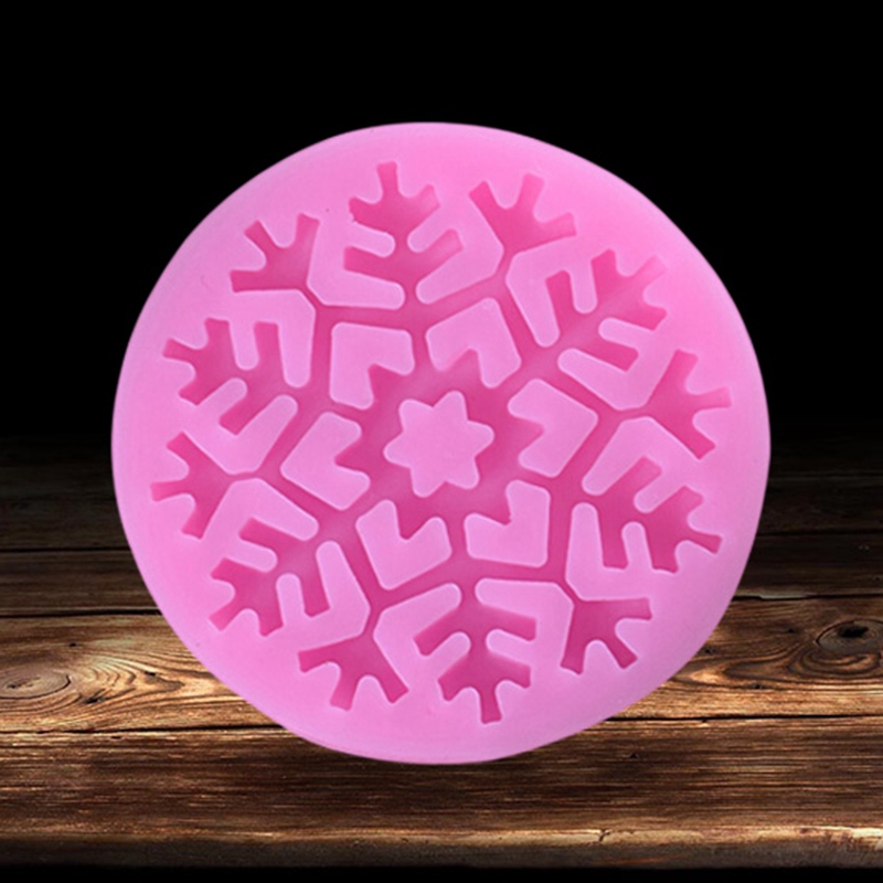 Khuôn làm Fondant trang trí bánh kem diy hình bông tuyết bằng chất liệu silicone