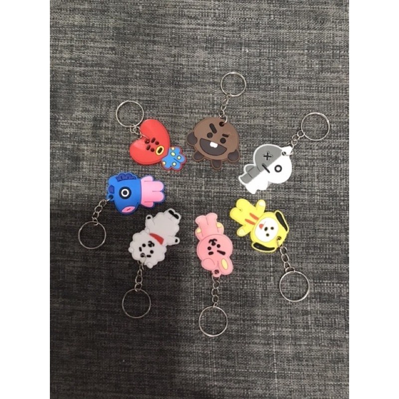 Móc Khoá BTS - BT21 Silicon Mini Một Mặt