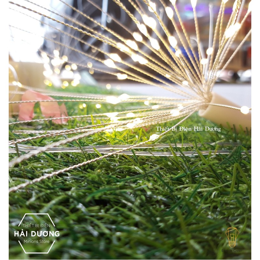 Bộ 5 Dây Đèn Led Pháo Hoa 8 Chế Độ Nháy Dài 5m Gồm 600 Bóng - Điều Khiển Từ Xa - Tăng Giảm Ánh Sáng Tiện Lợi -Có Đầu Nối