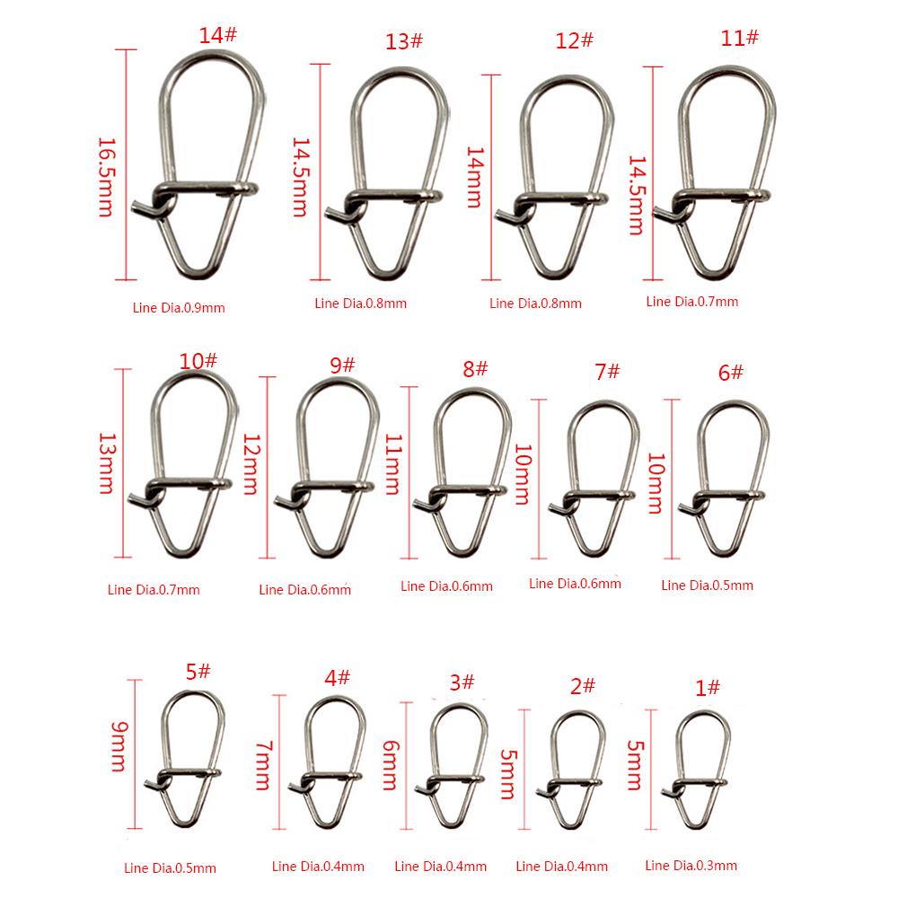 Set 100 Khoen Inox Hình Oval Chia Ngăn Di Động Chất Lượng Cao Tiện Dụng Cho Câu Cá