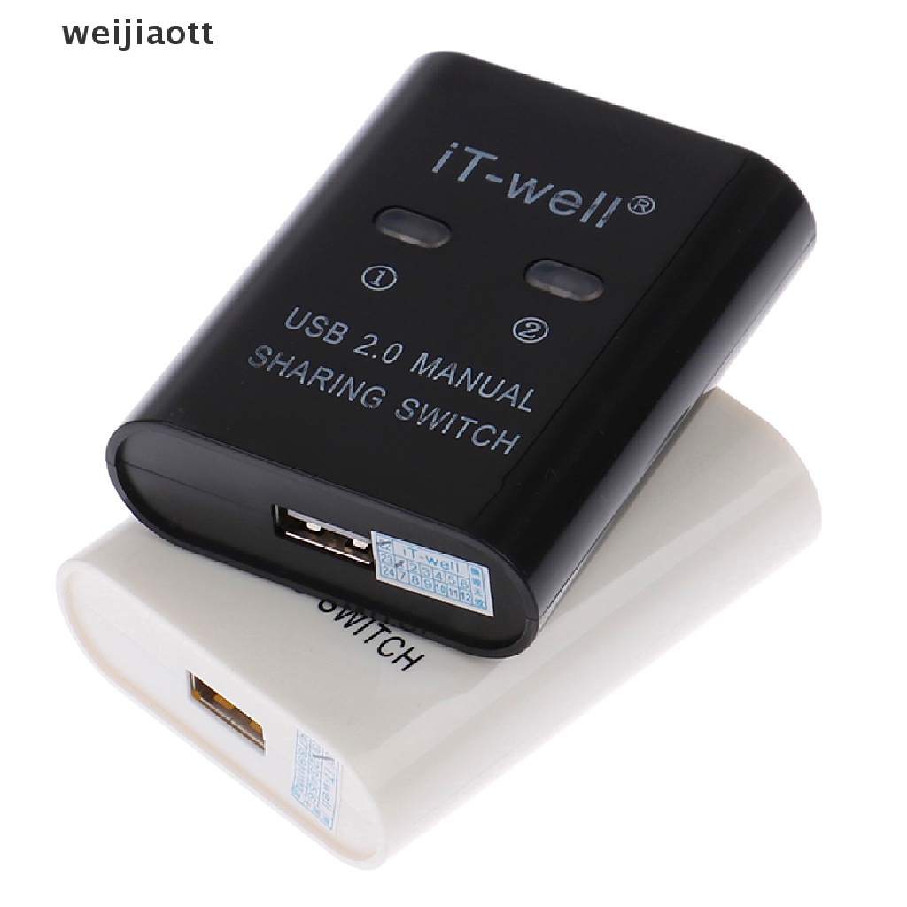 weijiaott USB Printer Sharing Device 2-Port Manual Kvm Switching Splitter Hub Converter WT