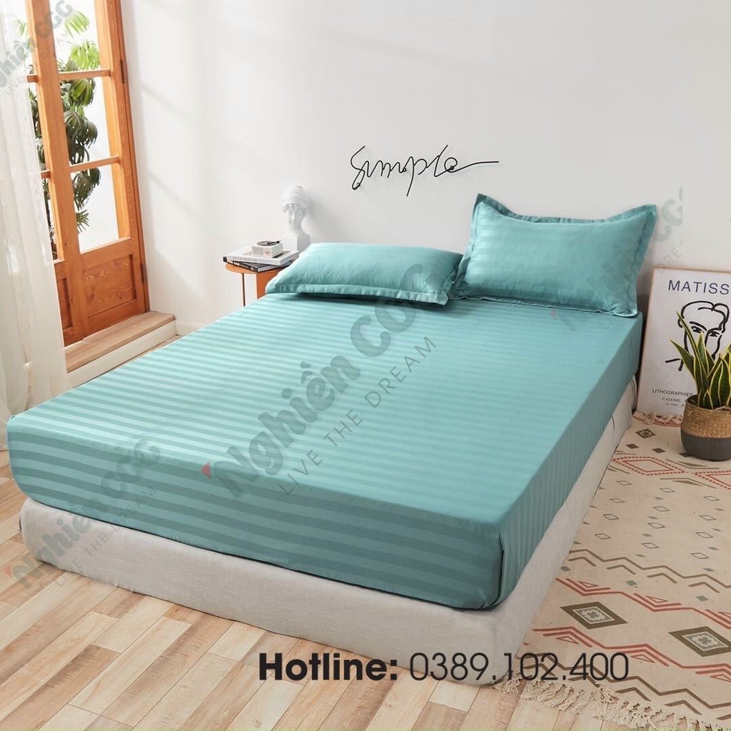 ( Nhiều Mẫu Mới Hot 2021) Set 3 Món Ga Gối Cotton 3F Hàng Cao Cấp Nhập Khẩu Chuyên Dùng Cho Ks Homestay