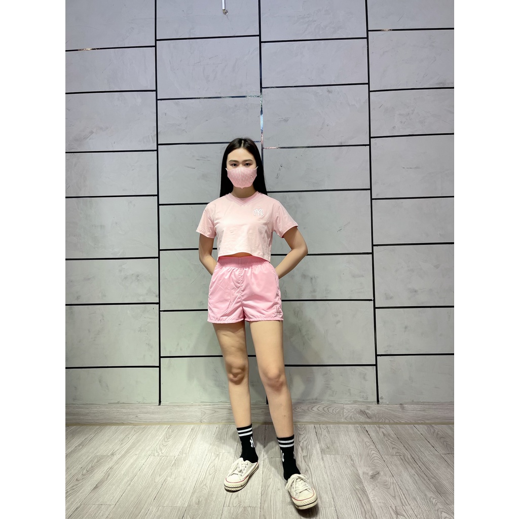 (HÀNG XUẤT XỊN) Áo thun 3 màu: Đen, Hồng, Xanh 1872 M//L//B CROPTOP Made in V//N full-tag-code  SIZE S M