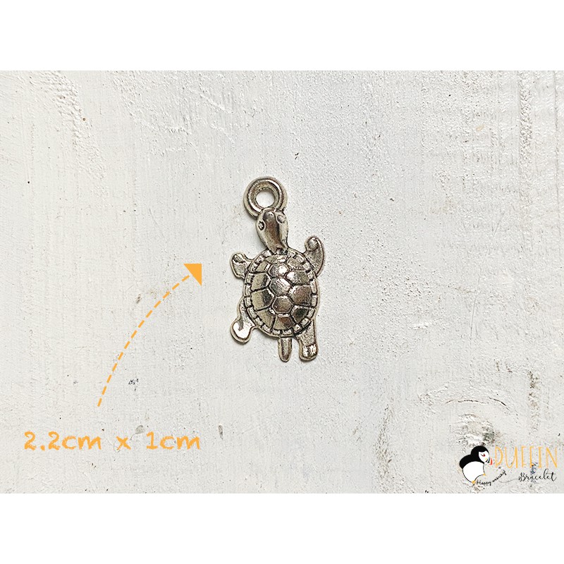 Charm rùa xi bạc - C3