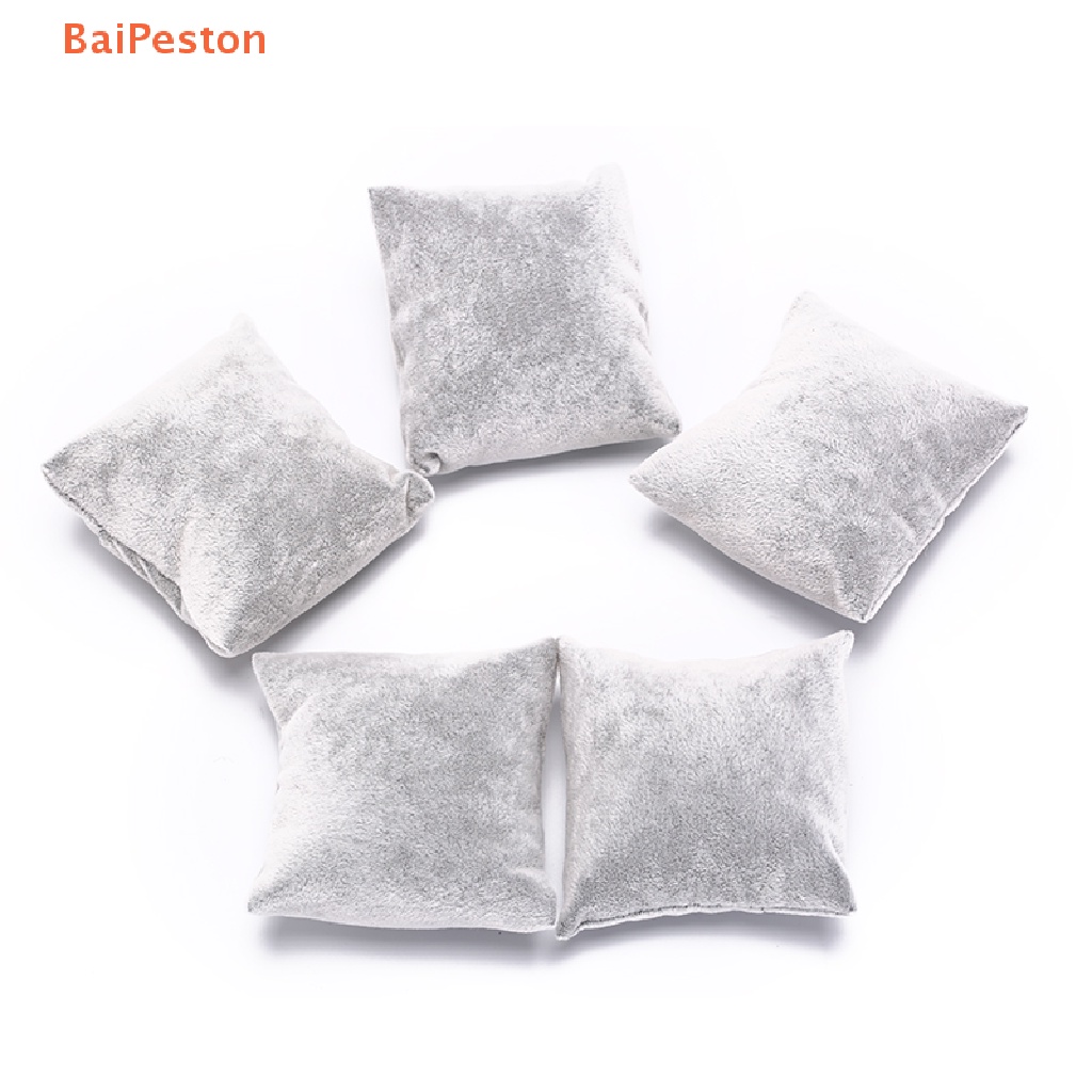 [BaiPeston] Set 5 Gối Đệm Trưng Bày Đồng Hồ / Vòng Tay Bằng Nhung Xám