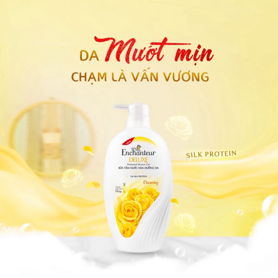 Combo 2 chai Dầu Gội và Sữa tắm nước hoa Enchanteur Charming 650g/Chai