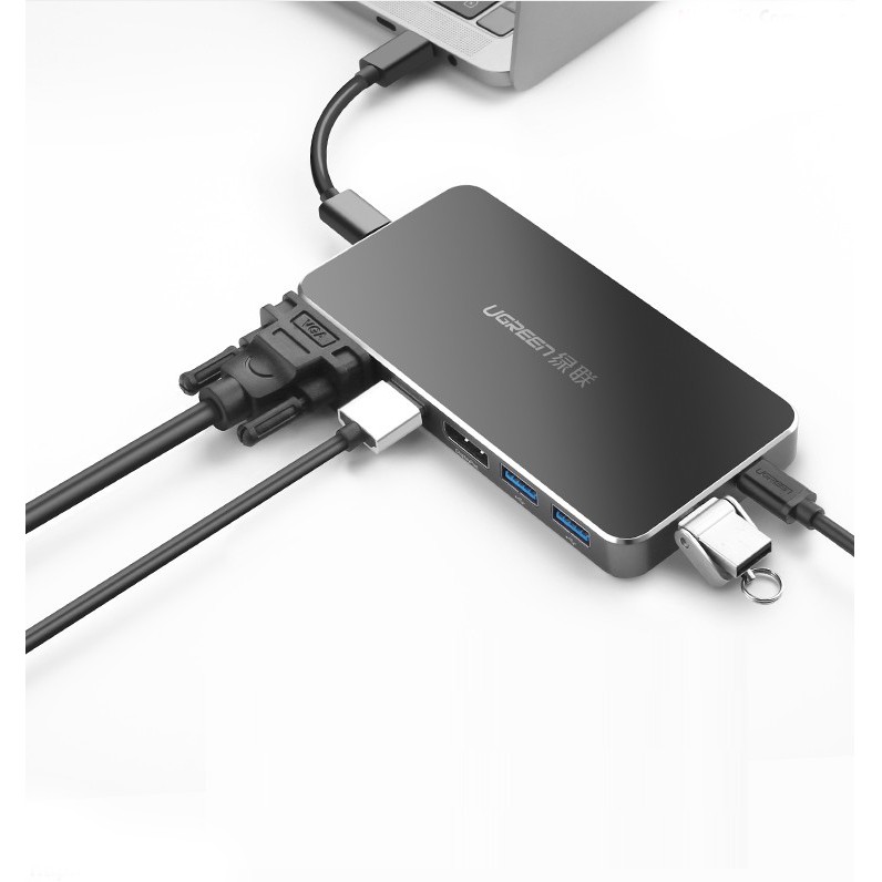 [FREESHIP 99K]_Hub USB Type C To HDMI, VGA, Displayport, Hub USB 3.0, USB-C Ugreen 40872