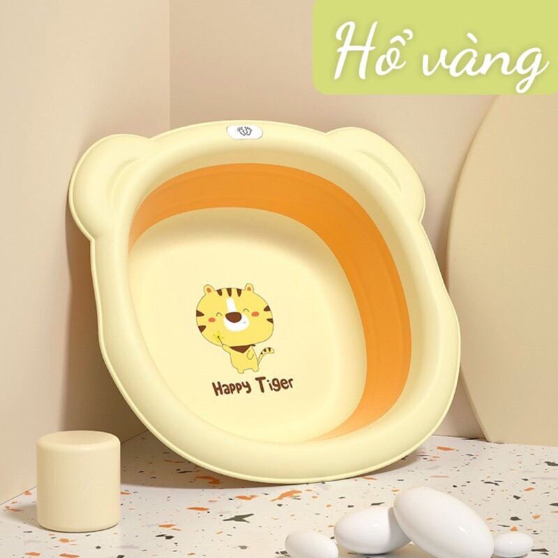 Chậu Rửa Mặt Gấp Gọn Hình Hổ Con Đáng Yêu