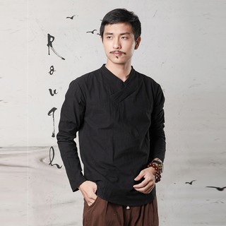 Áo đũi dài tay cổ chéo Rough