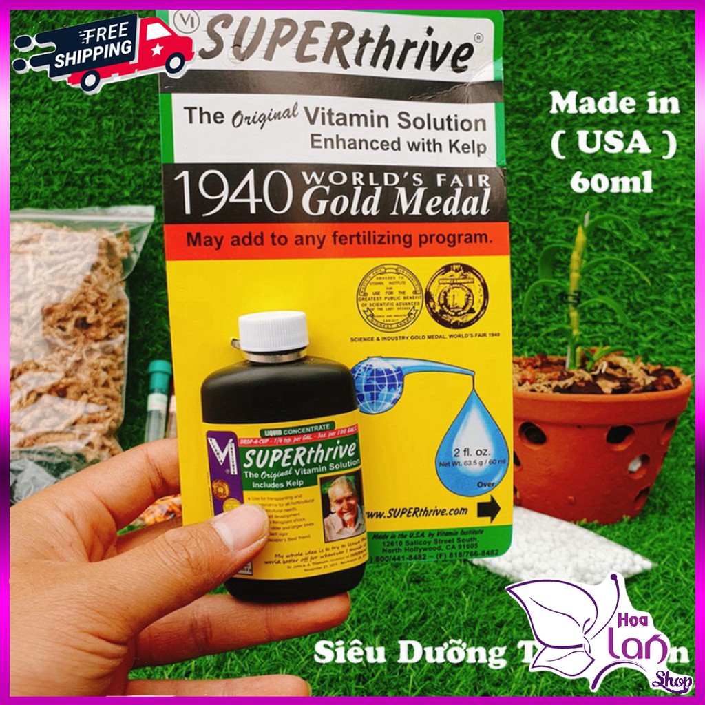 Phân Bón Lá Superthrive ⚜️FREESHIP⚜️ Kích Thích Sinh Trưởng Cho Lan  lọ 60ml Hàng Mỹ [  Nhập Khẩu ]