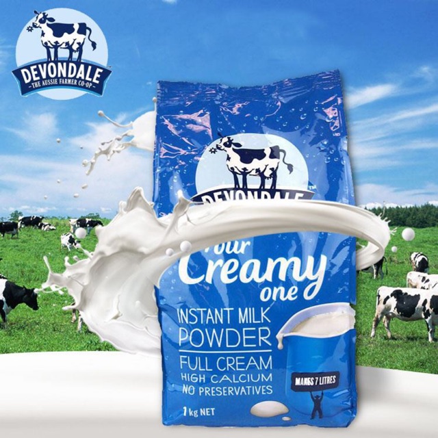 Sữa Bột Devondale Nguyên Kem 1KG Full Cream NK Úc