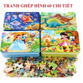 Bộ ghép hình 60 miếng. Ib shop để chọn hộp hình.