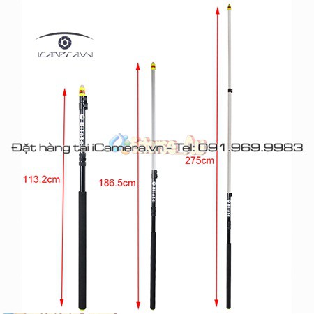 BOOM MICRO THIẾT BỊ HỖ TRỢ THU ÂM QUAY PHIM CHUYÊN NGHIỆP 2.75M