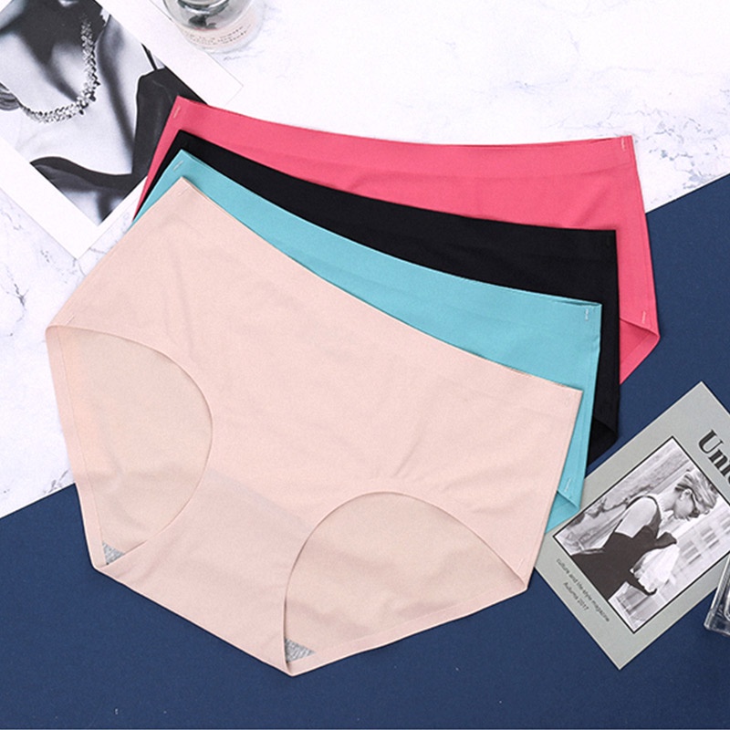 AOFEIQIKE AOFEIQIKE Set 3 Quần Lót Lụa Không Đường May Plus Size Cho Nữ