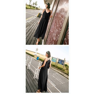 Váy maxi đi biển 2 dây đan chéo