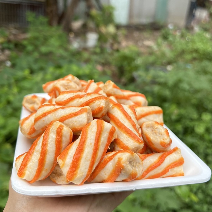 Viên hoa ngắn cá viên chiên, viên thả lẩu Trung