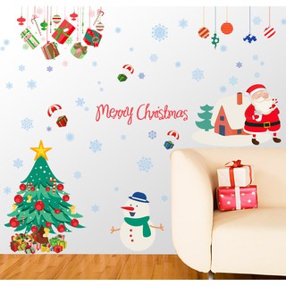 Decal trang trí noel giáng sinh vui