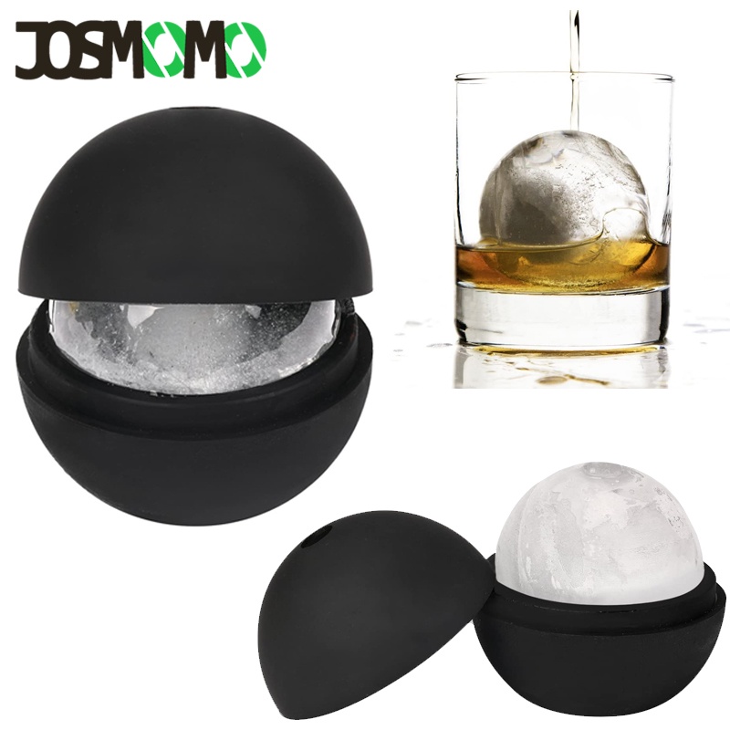 Khuôn làm đá hình cầu 2 ngăn bằng silicon chuyên dụng dễ dùng 2.5 inch