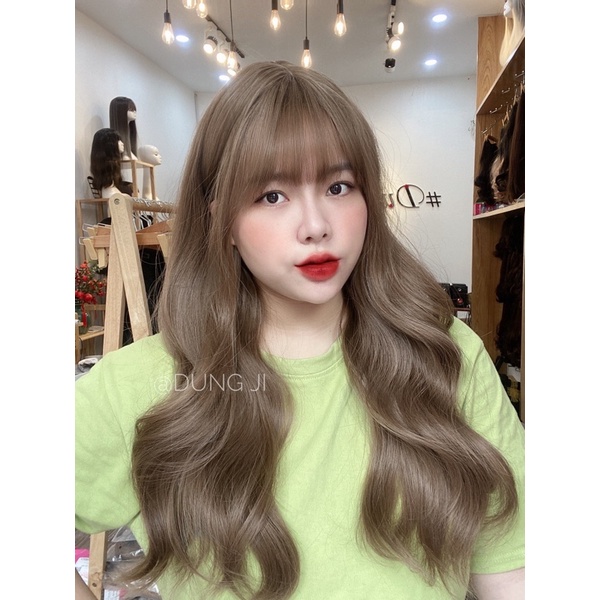 Dj-23 Tóc giả nữ nguyên đầu xoăn dài 60cm