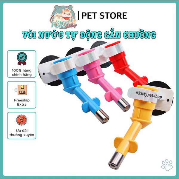Phụ kiện vòi nước gắn chuồng tự động dành cho chó,mèo - Kitty Pet Shop