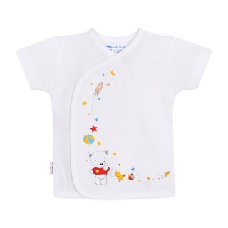 ÁO SƠ SINH DÁN XÉ tay ngắn hiệu Hello B&B (size S, M, L, XL)