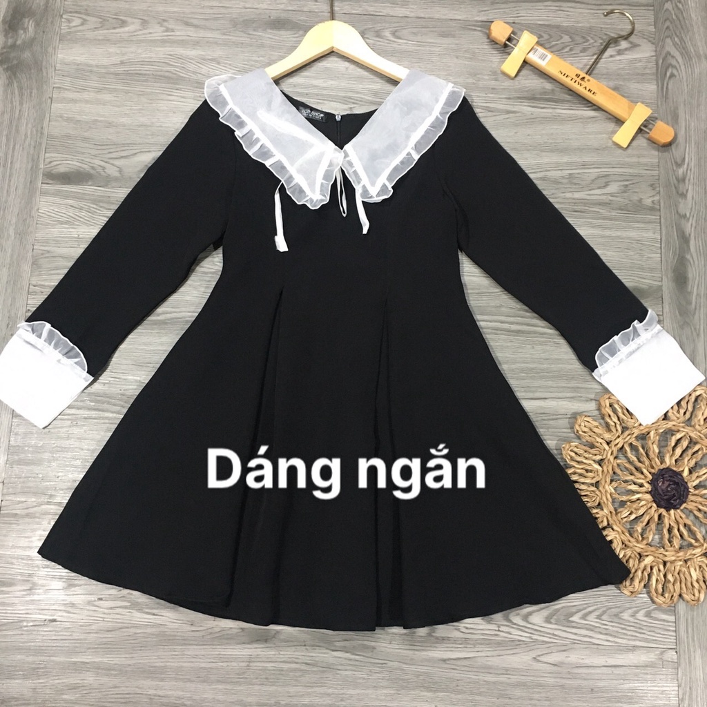 Váy nữ thiết kế dáng suông dài, ngắn màu đen dự tiệc sang chảnh HN Clothing V21 | BigBuy360 - bigbuy360.vn