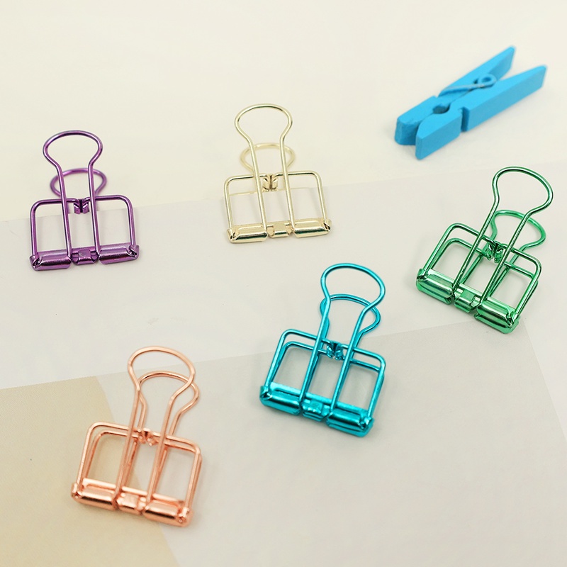 1 Cái Kẹp Cố Định Tấm Card Bằng Kim Loại Mini Nhiều Màu Sắc Di Động Tiện Dụng