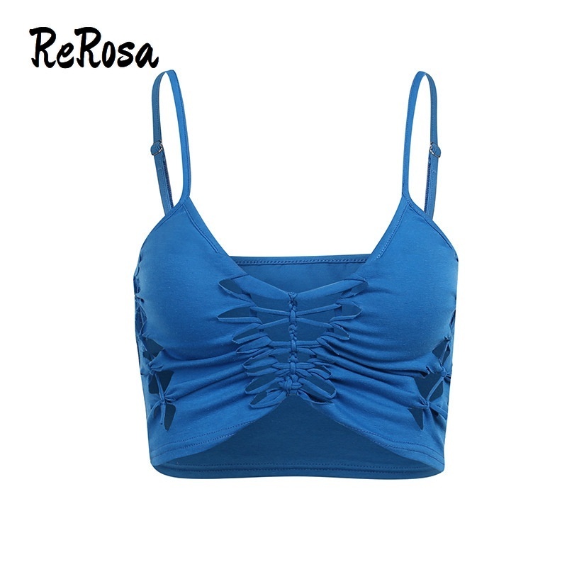 Rerosa Áo Yếm Buộc Dây Nơ Hở Rốn Gợi Cảm Thời Trang Cho Nữ