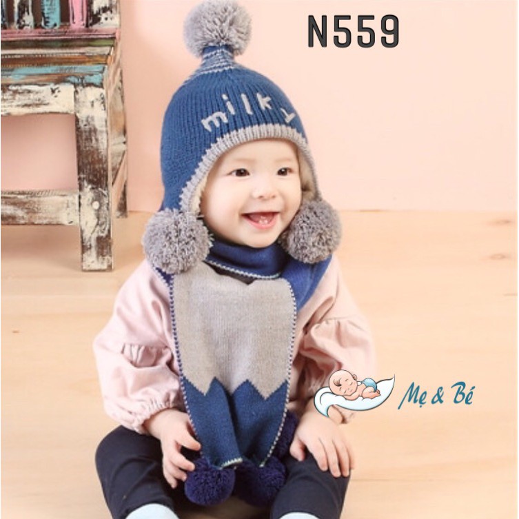 N559 - Set Mũ Len Milky