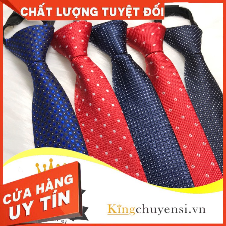 Cà vạt nam KINGCHUYENSI Cavat nam hoặc Caravat nam thiết kế Cà vạt thắt sẵn mua Cà vạt nam công sở và Cà vạt nam bản nhỏ