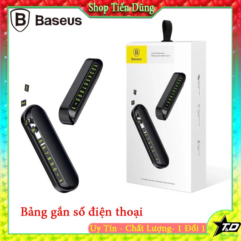 Bảng gắn số điện thoại trên xe hơi baseus chính hãng