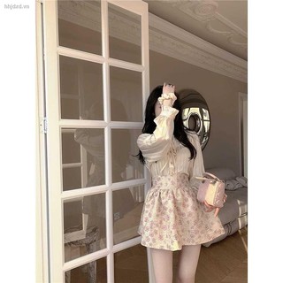 Set Áo Sơ Mi Tay Dài + Chân Váy Xòe Xinh Xắn Thời Trang Cho Nữ 2021 (Có Bán Rời)