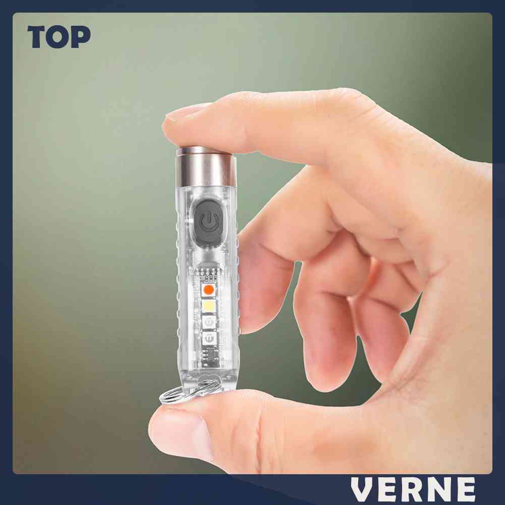 Móc Khóa Đèn Pin VERNE SST20 LED Mini Ánh Sáng Tím 400lm