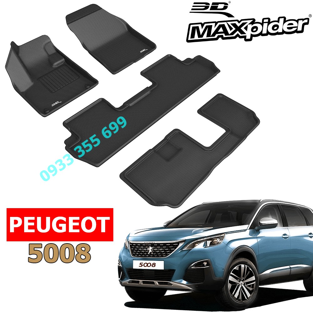 Thảm Lót Sàn PEUGEOT 5008 (T87) chính hãng 3D MAXpider KAGU 2018 2019 2020 2021 2022