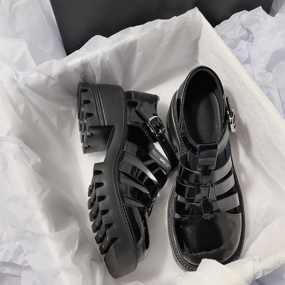 Bán Chạy Xăng đan Da Mềm Đế Dày Cao Gót Hở Ngón Có Khóa Cài Thời Trang Mùa Hè