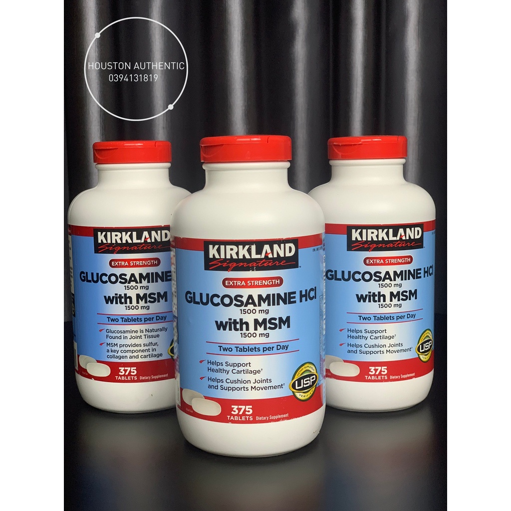 Viên uống Glucosamine HCL 1500mg With MSM 1500mg 375 viên _ Live mua hàng tại Mỹ