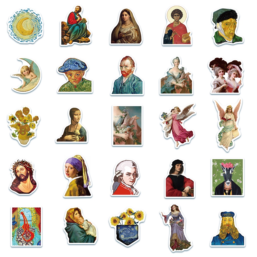 Bộ 10/50 Miếng Dán Hình Hoạt Hình Chống Thấm Nước