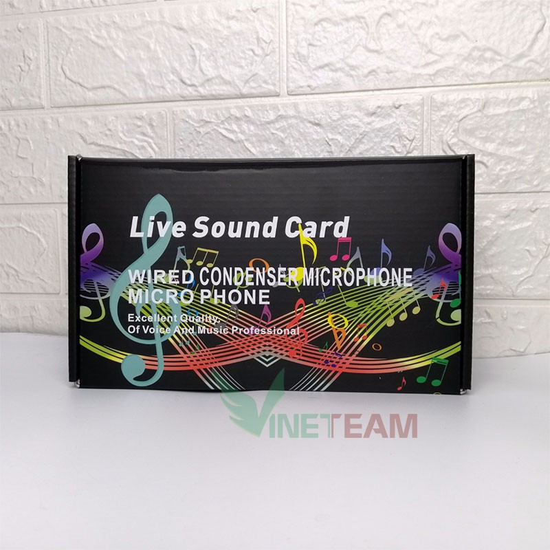 (SIÊU GIẢM GIÁ) Sound card thu âm V8 phiên bản Quốc tế và phiên bản tiếng Việt có hỗ trợ autotune