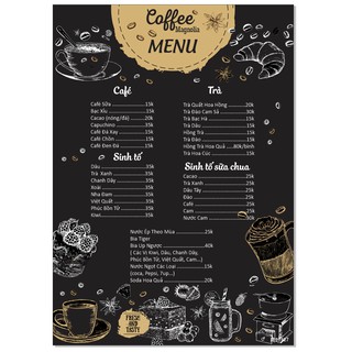 Combo 4 Menu giấy A4 ép Plastic