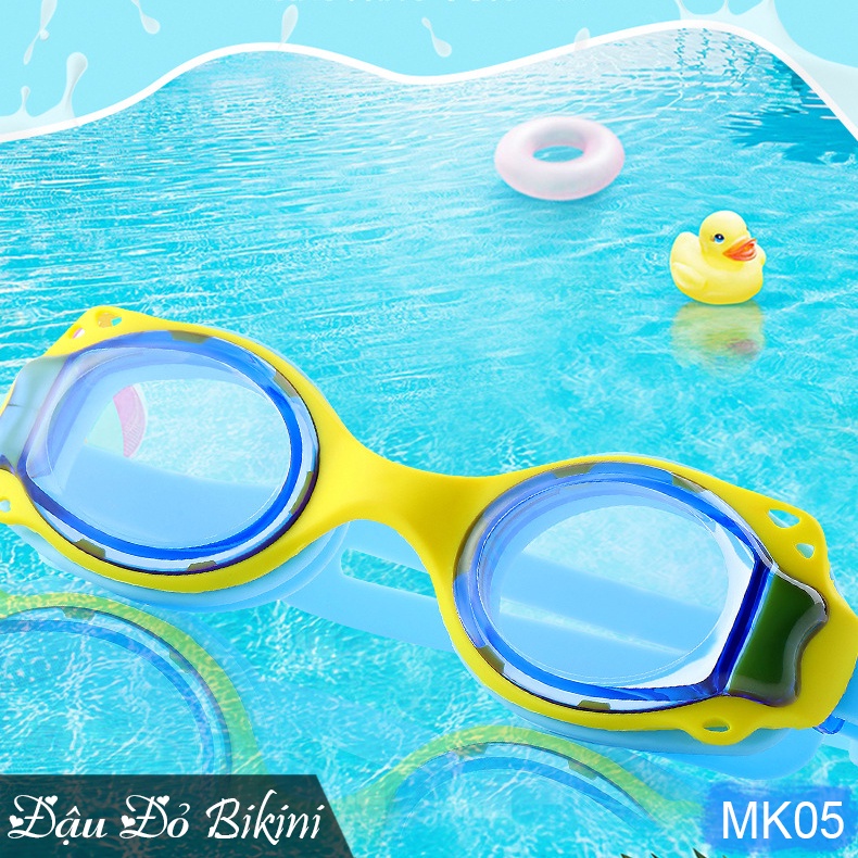 Kính bơi trẻ em loại đẹp, chống vào nước và bám hơi sương, chống tia UV, dây đeo điều chỉnh, đủ màu bé trai &amp; gái | MK05