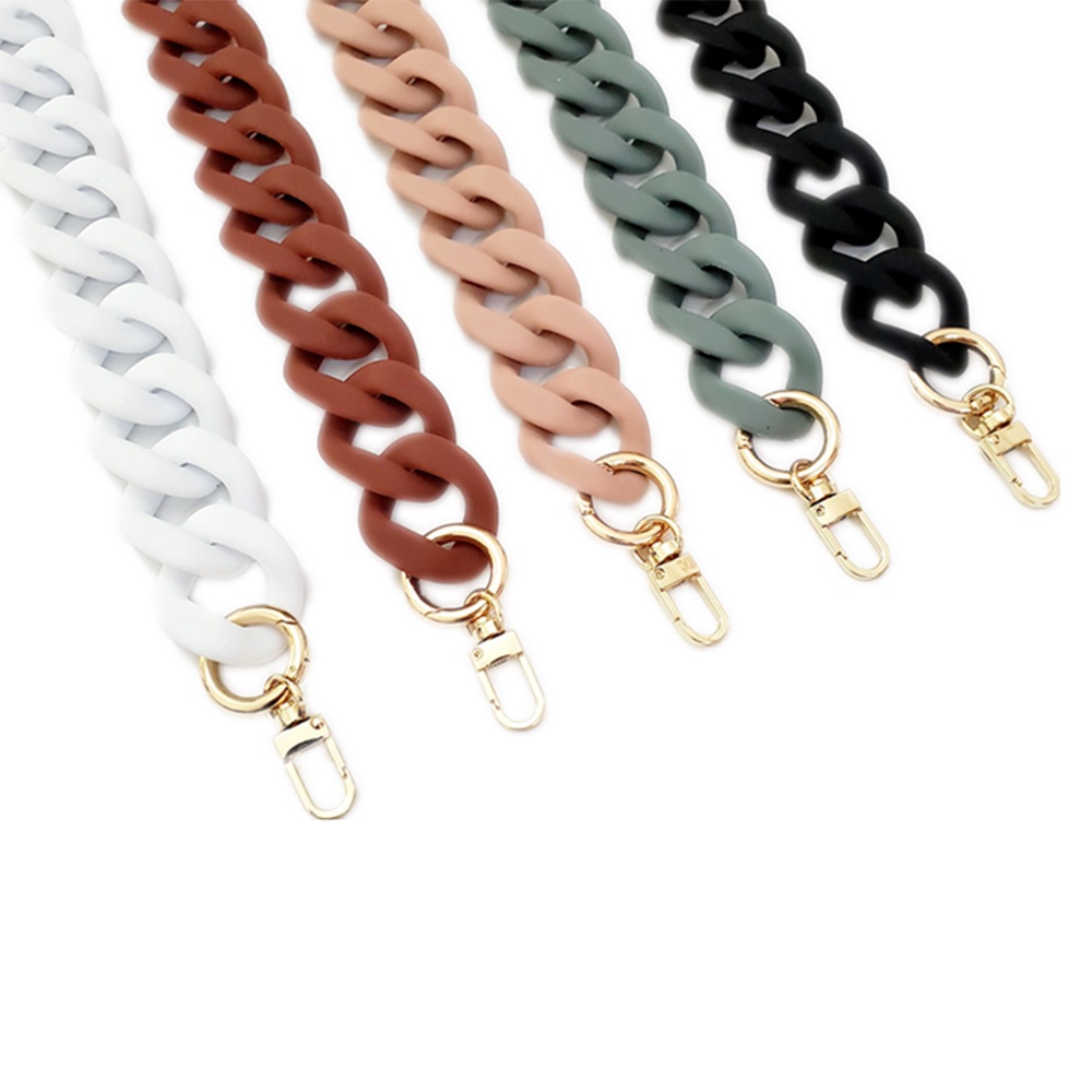 Dây Xích Đeo Túi Xách Bằng Nhựa Acrylic Trong Suốt Nhiều Màu Sắc Thời Trang