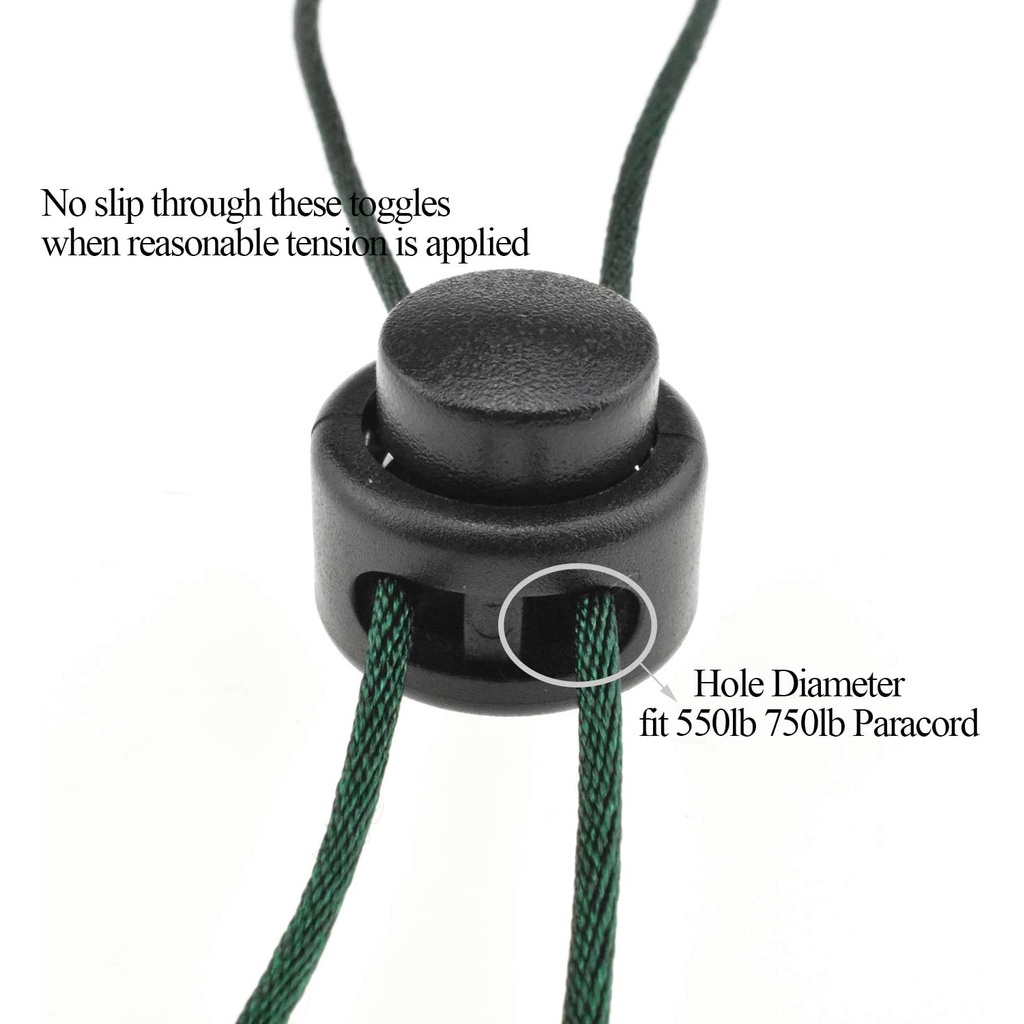 Bộ 15 chốt khóa dây rút bằng nhựa dày dặn chống trượt đường kính 0.2 lỗ 550lb 750lb dễ sử dụng
