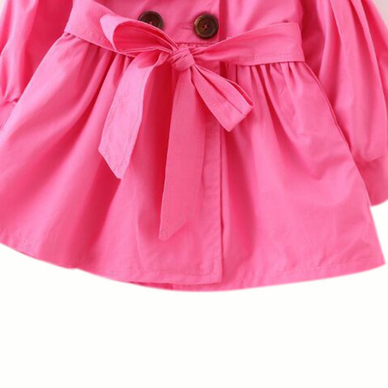 Áo khoác cotton thắt nơ dễ thương thời trang cho bé gái