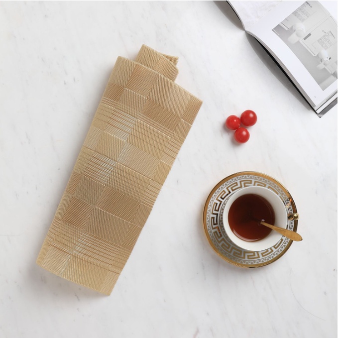 【Mới 2022】Tấm lót bàn ăn, miếng lót cách nhiệt họa tiết đơn giản sang trọng, chống thấm nước dễ vệ sinh