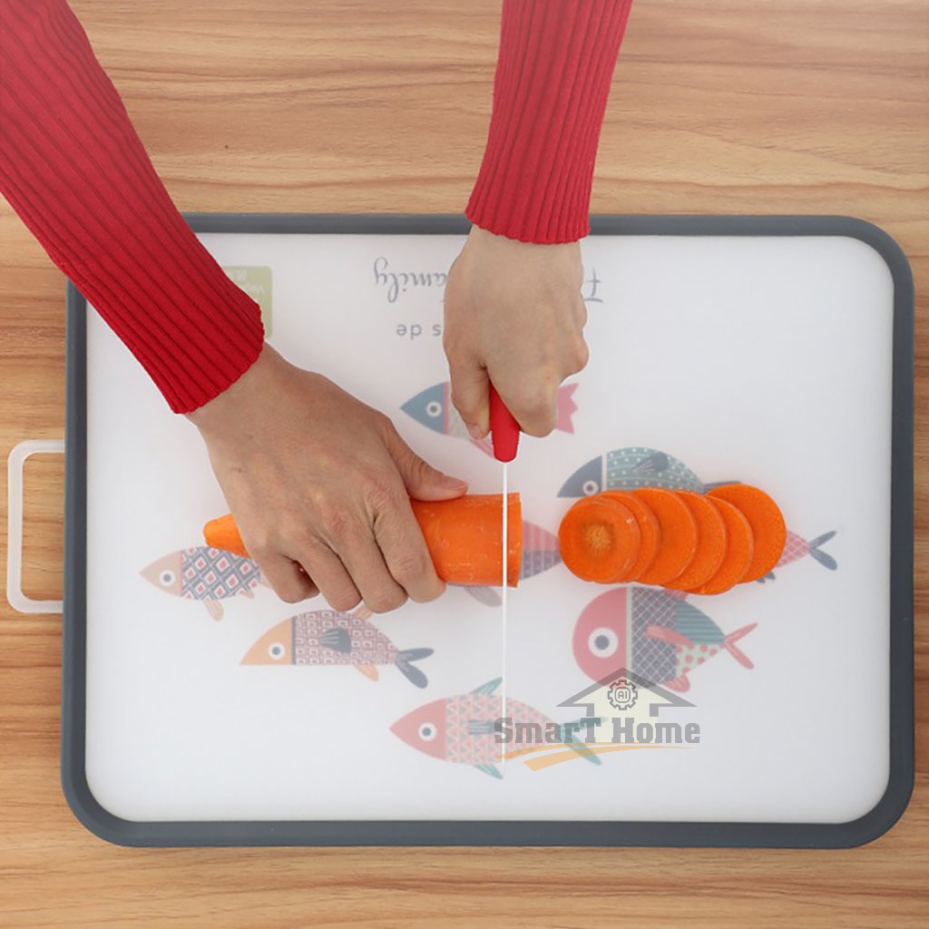 Thớt Inox 304 Kháng Khuẩn Masuto - Thớt Kháng Khuẩn 2 Mặt Chất Liệu Cao Cấp , An Toàn , Chống Nấm Mốc , Rã Đông Nhanh