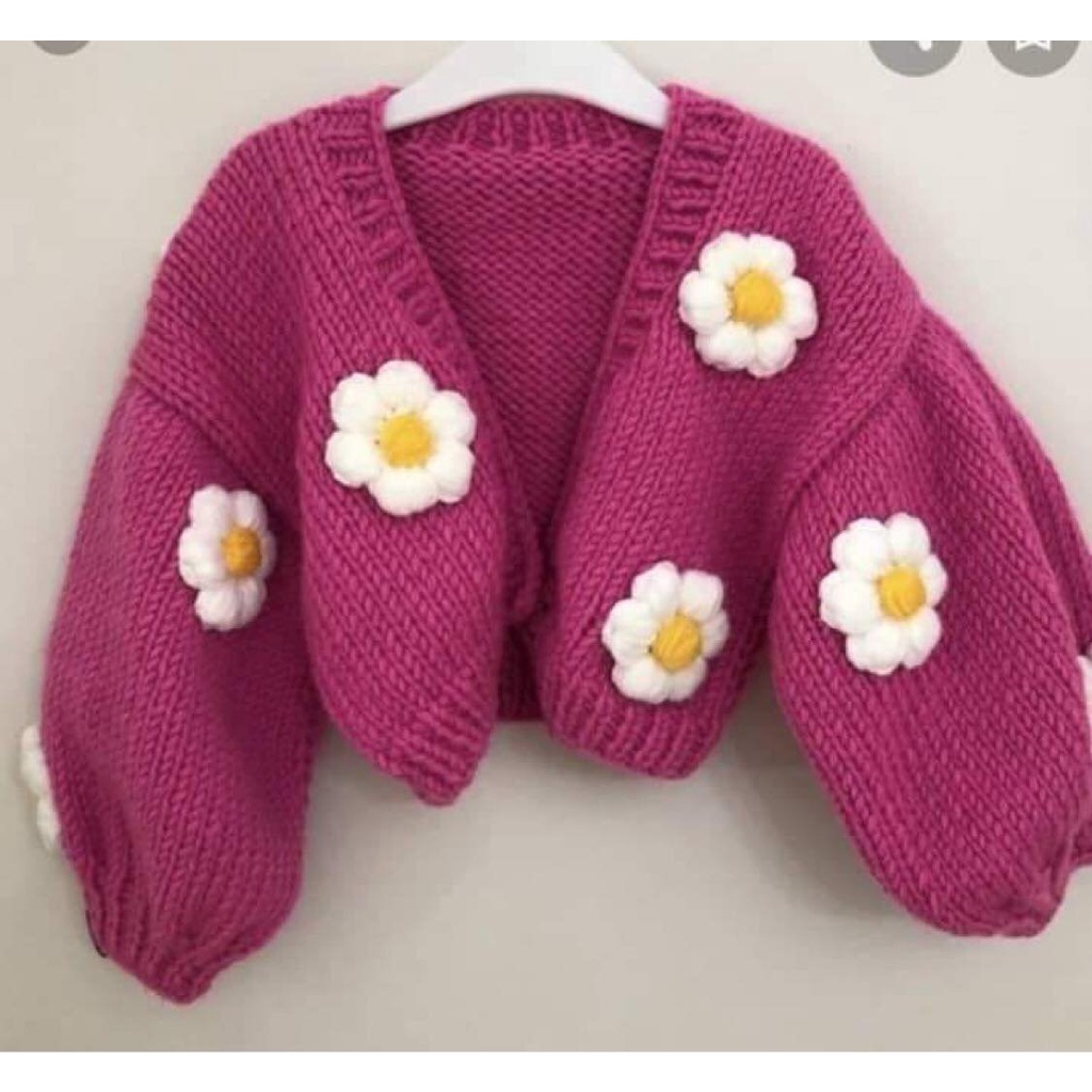Hoa len handmade trang trí cài áo, áo hai dây, áo thun cài áo mẫu hot