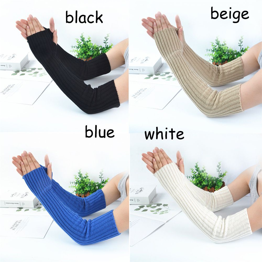 Găng tay len dài hở ngón mềm mại giữ ấm mùa đông MIHAN1