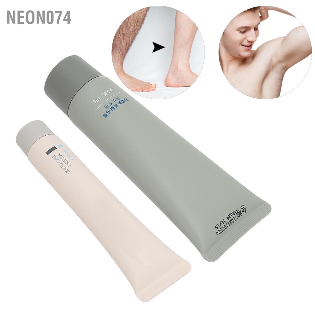 Neon074 Bộ kem tẩy lông dành cho nam Kem làm dịu không đau vùng nách thô trên cơ thể - Không Gây Kích Ứng Và Đau Với Triệt Lông Nách Chân Tay