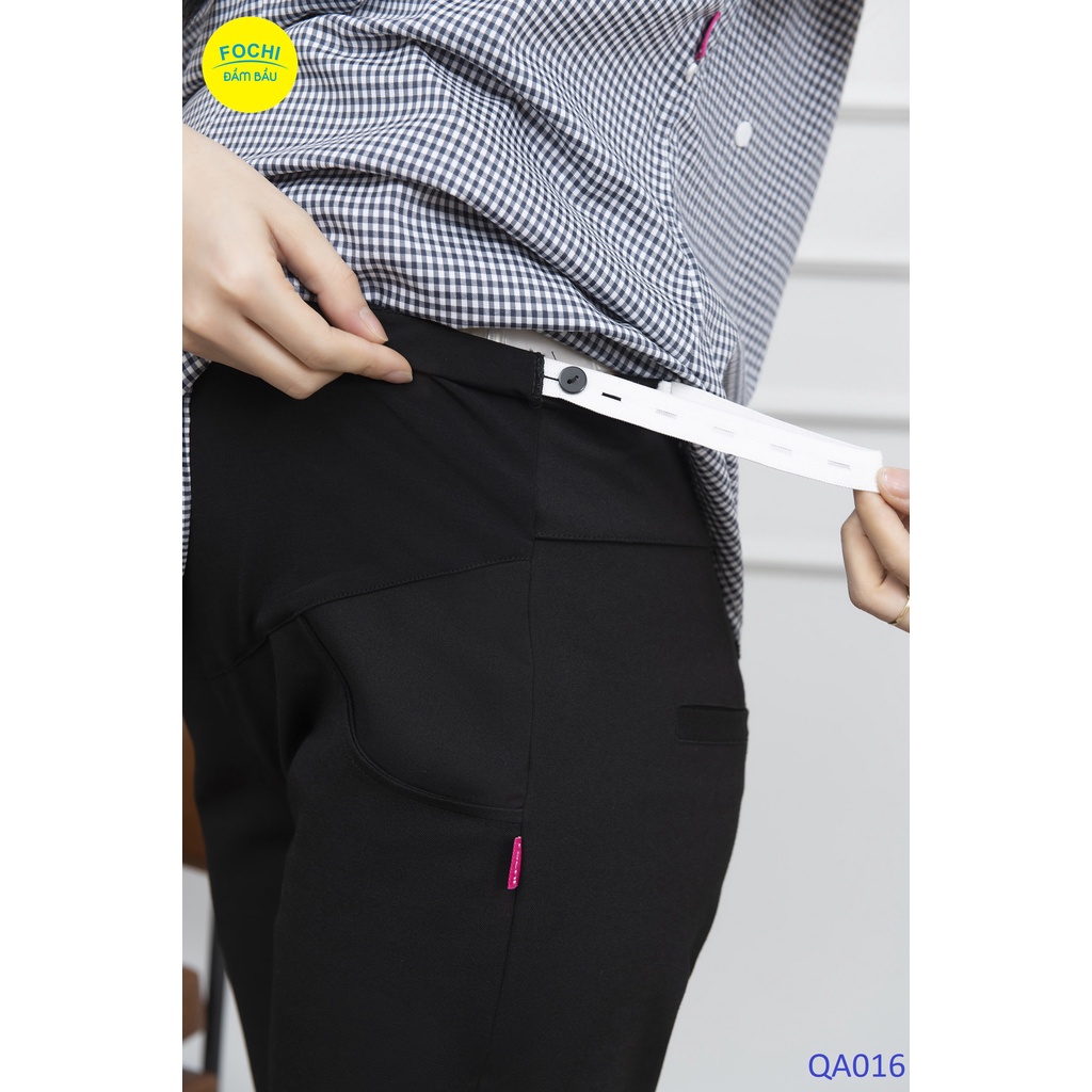 Quần Bầu Công Sở Baggy Chất Umi Hàn Cao Cấp FOCHI, Có Chun Rút Điều Chỉnh Bụng, Co Gian 4 Chiều Thoáng Mát QA016